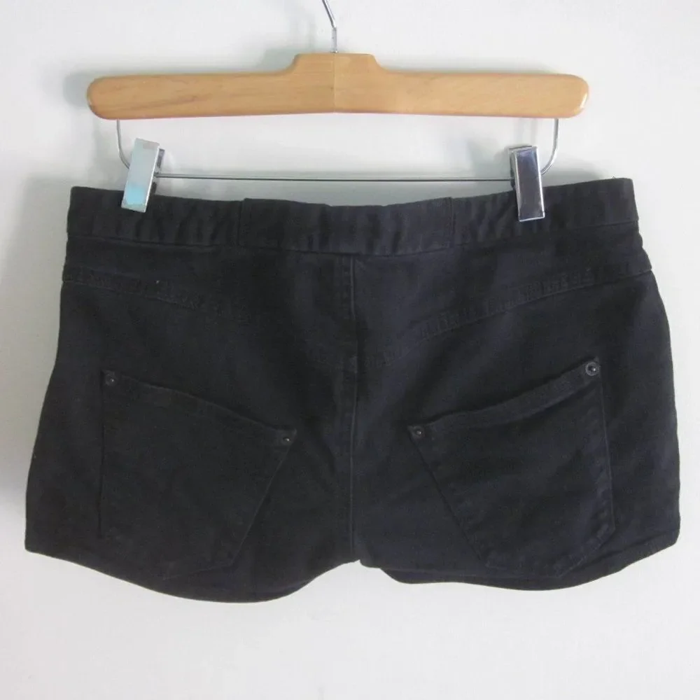 Theyskins Theory Womens Size 25  Black Denim Short Shorts 2.5